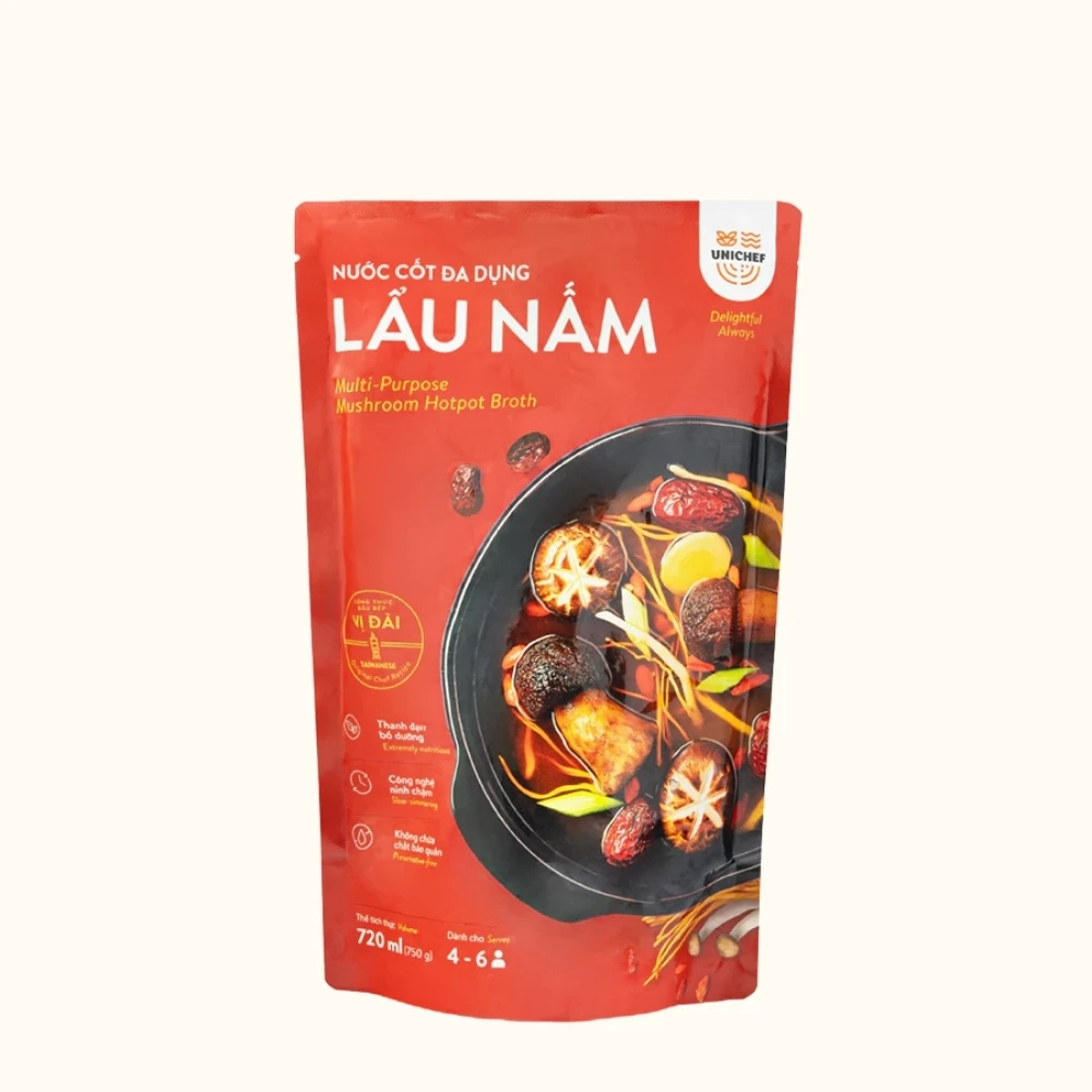 Hotpot Soup Sauce High Quality Mushroom Hotpot Broth Unique Flavor Multi-Purpose High-Grade Made In Vietnam Manufacturer