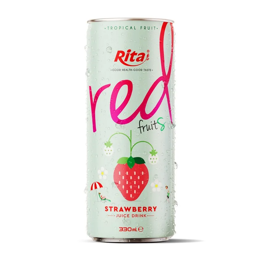 Vietnam Beverage Watermelon Juice 330ml Can Free Design Label High Quality Soft Drink  Fresh Fruit Delicious Flavor