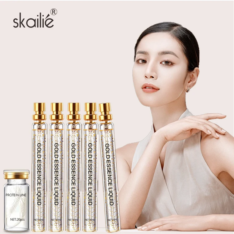 Hot Sale Water Soluble Collagen Line Facial Care Face Lift Line Anti-Wrinkle Gold Protein Peptide and Lift Thread