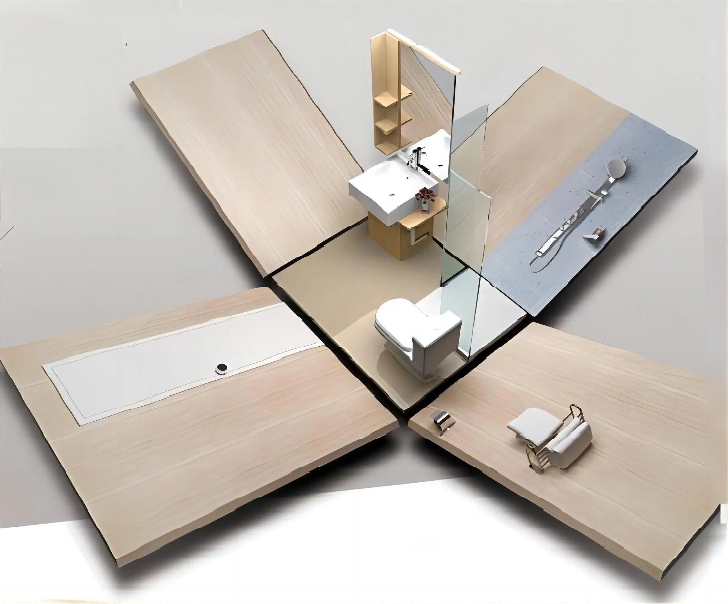 Luxury Apartment-Ready Prefabricated Modular Bathroom Pods Prefab Shower Room Unit with Shower Cabin for Commercial Use