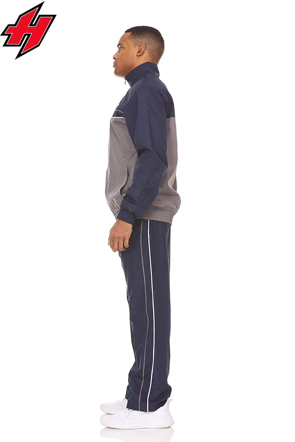 New Custom Casual Windbreaker Tracksuit Jogging Set, Sport Design Your Own Polyester track suit fabric 100% polyester