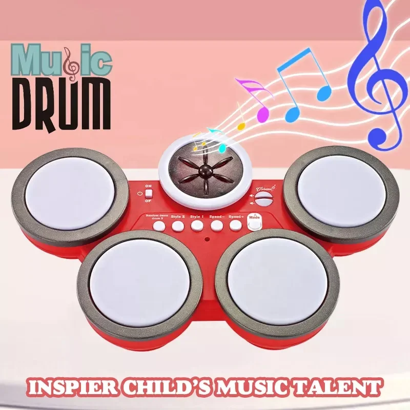JinYing Newest interesting musical instruments electronic baby mini drum toy for kids