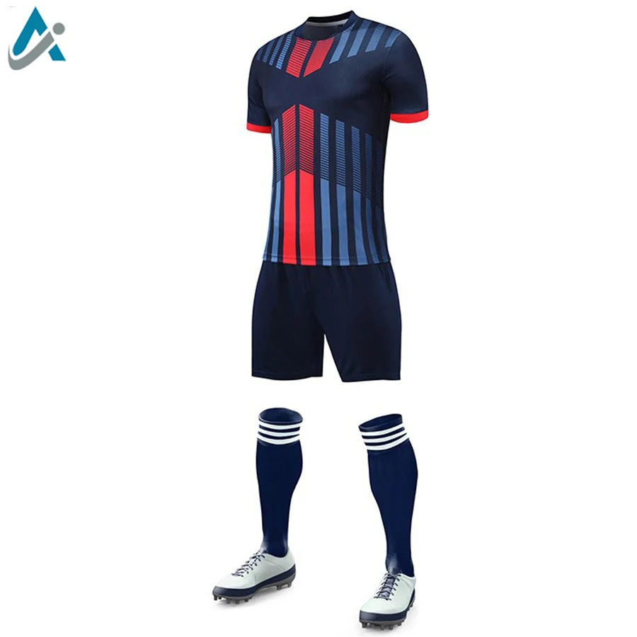 3d Sublimation printing football kits full set soccer wear football Uniform Wholesale Low Price