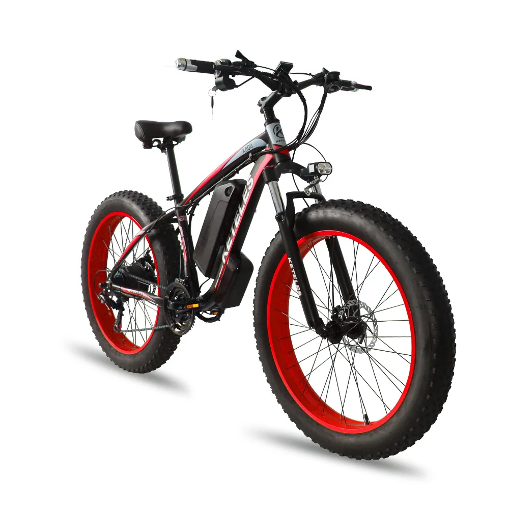 Cheap All Terrain Pedal Assist 48 Volt 1000 Watt Big 26 Inch Fat Tire Electric Mountain Bike