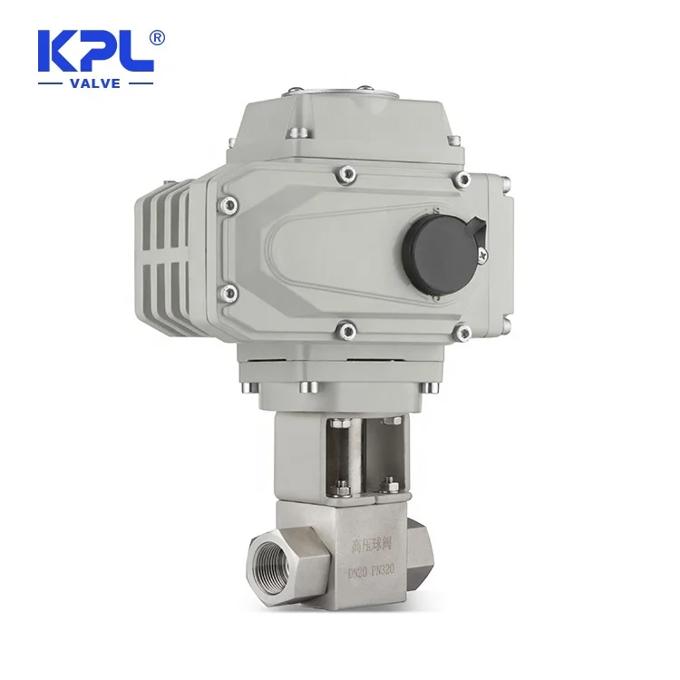 Kepler High Pressure 32MPA Threaded Motorized Actuator Ball Valve 1/4 inch to DN50 Electrical Control Ball Valve