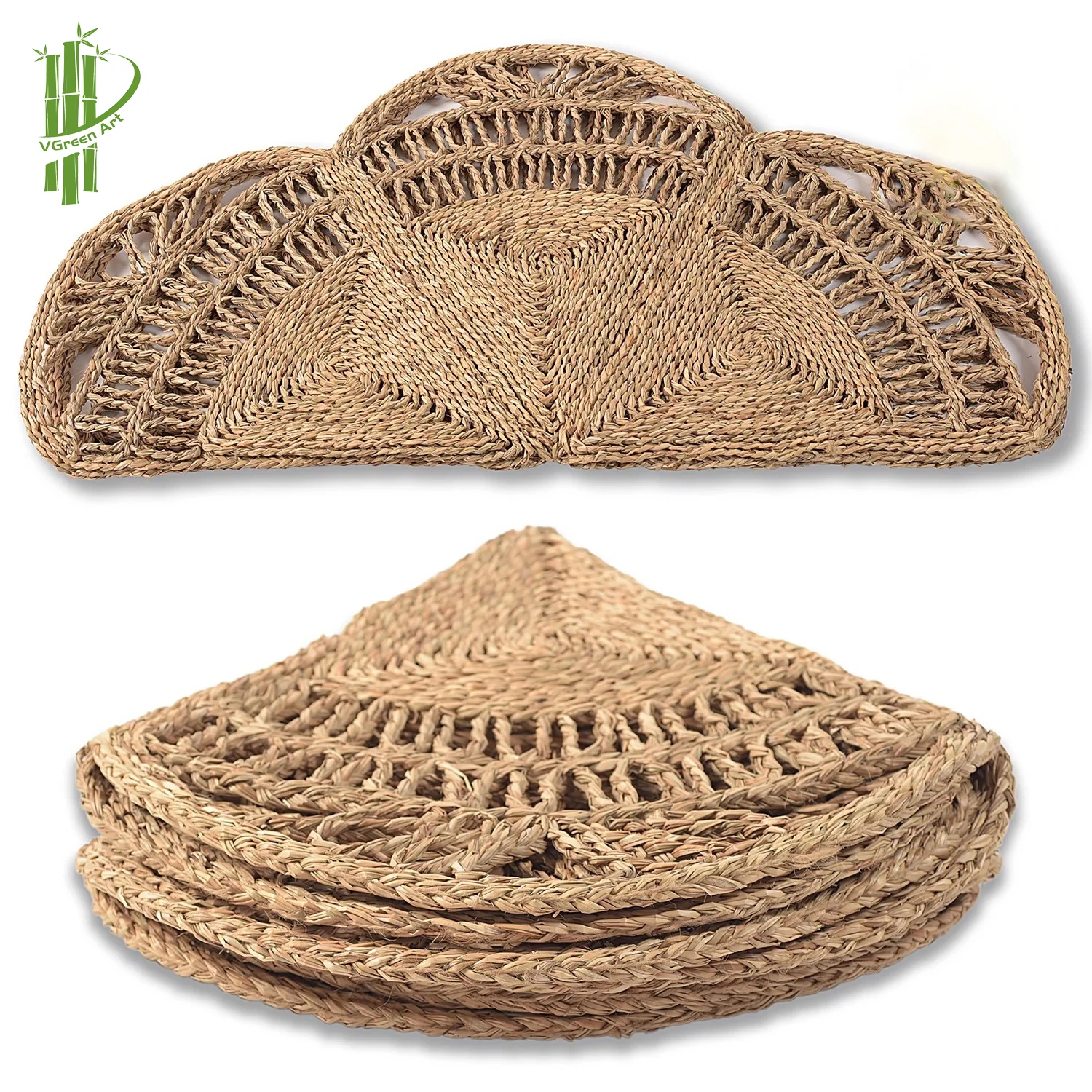 Natural eco friendly seagrass decorative floor mat handmade carpet and rug for home decoration New Model 2023