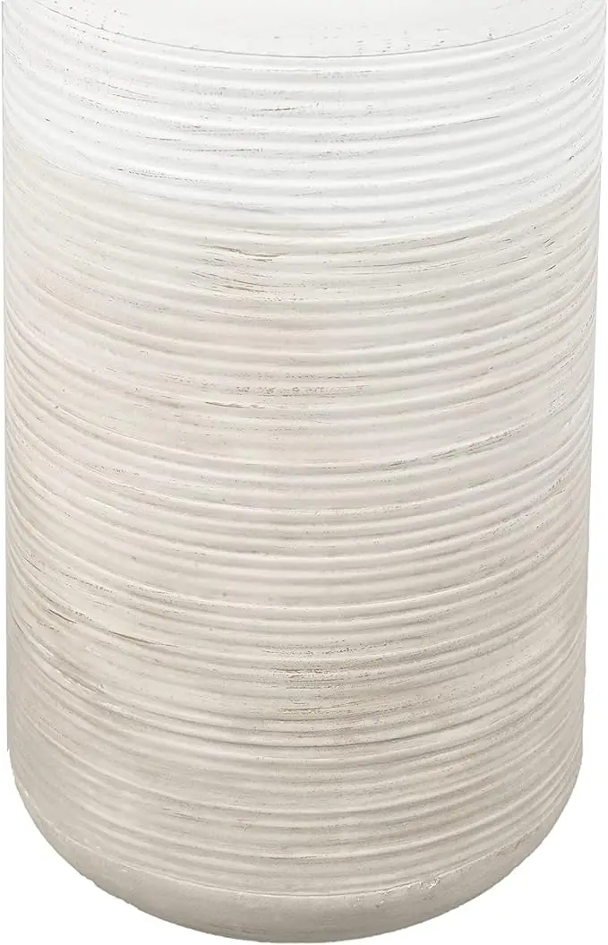 Wholesale White Metal Vases Floor Vase Decor Large Table Modern Farmhouse Texture Tall Flower Vase  Living Room Decorative