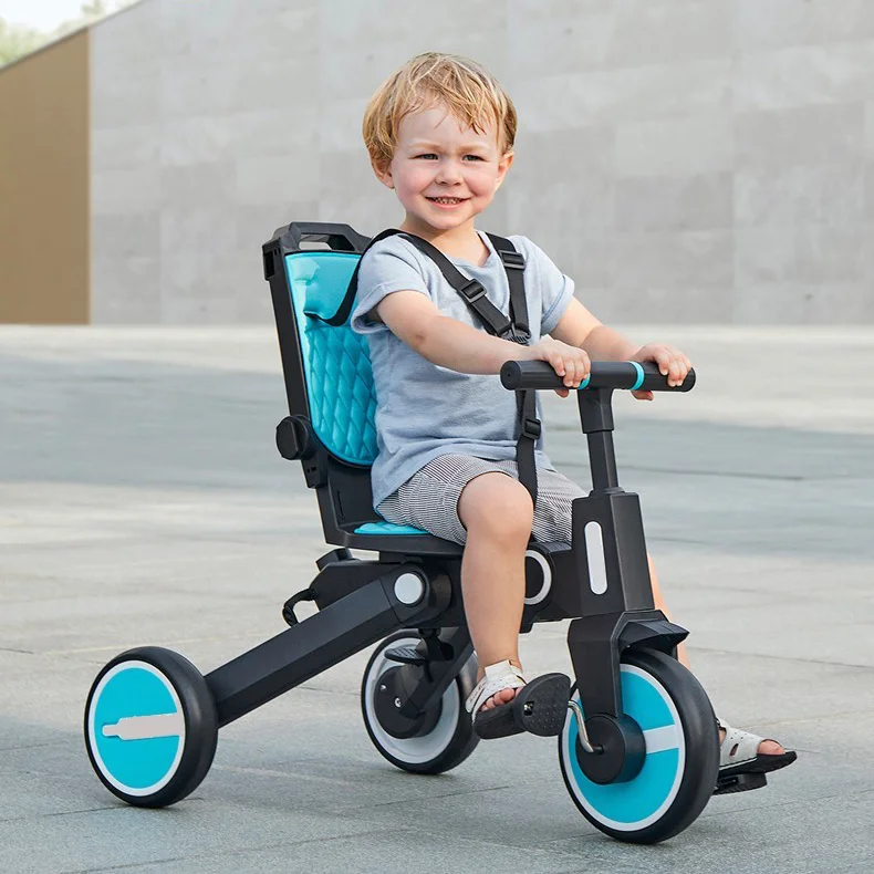 BEBELUX SL-168 Folding Adjustable Baby Tricycle Stroller Bike Baby Tricycle 360 Seat Rotation Baby Tricycle Bangladesh Putter