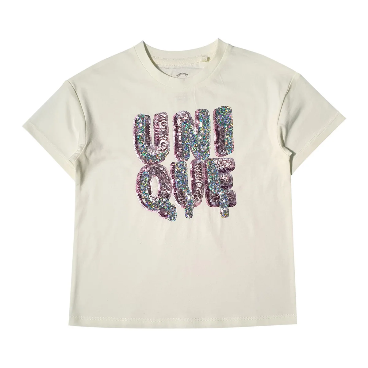 Good quality T-shirt for girls Clothes for children best prices 100% cotton White o-neck collar