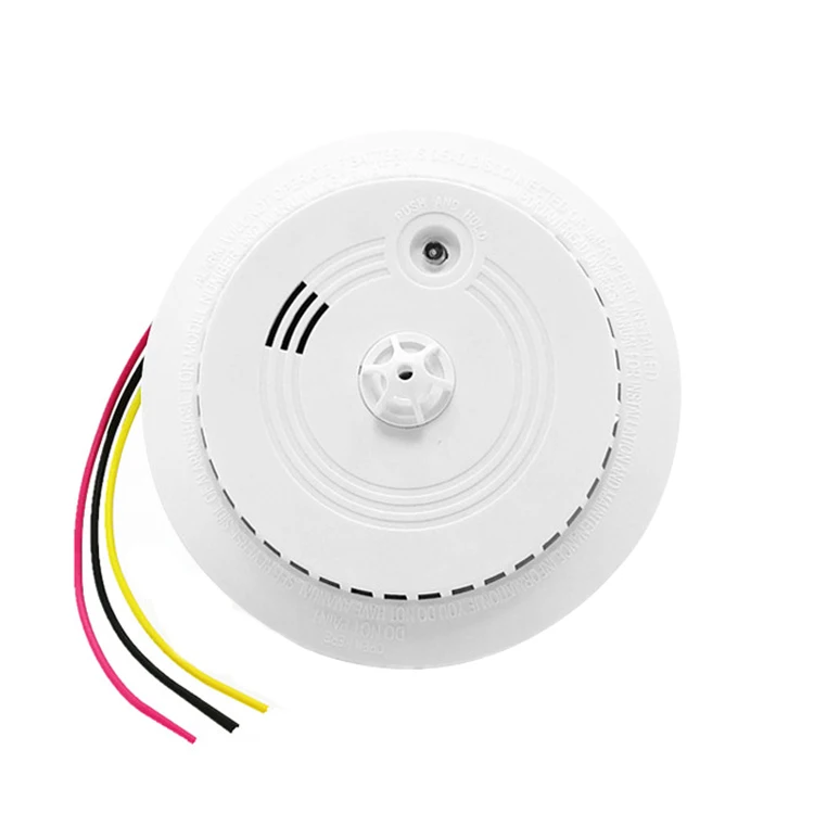 Wired high quality combined smoke and heat detector ac 220V factory price