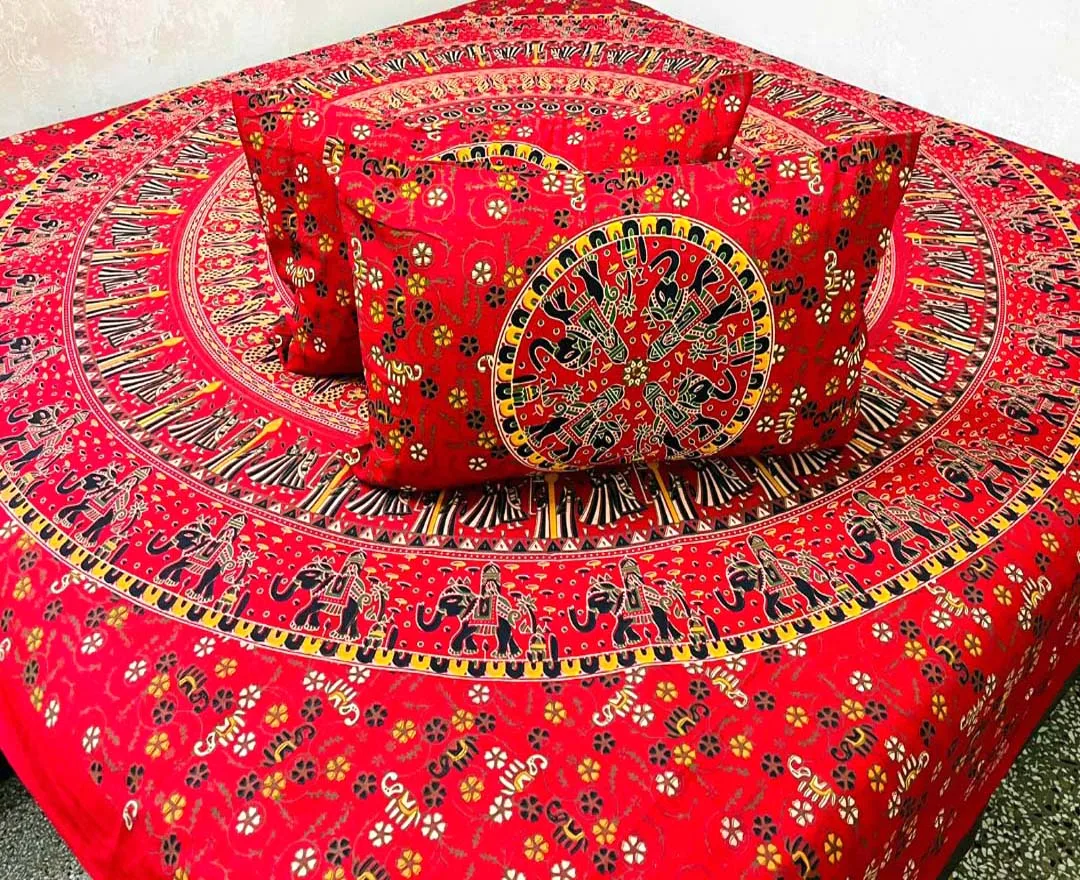 Простыня с геометрическим принтом