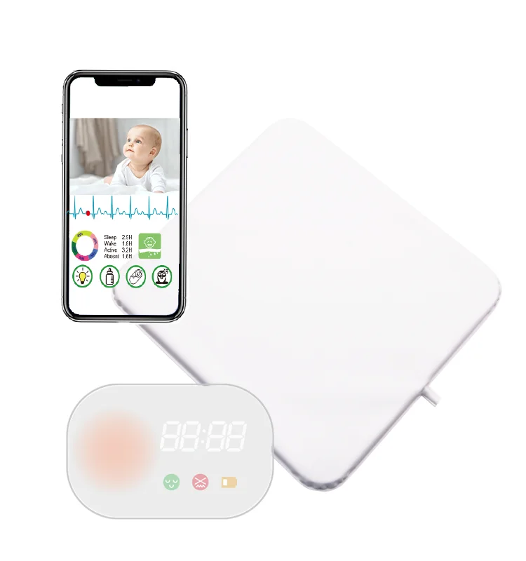 remote bluetooth monitoring clock function danger alarm baby rhythm breathing detector|app support infant series