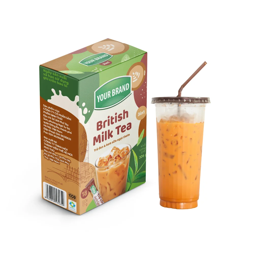 Factory Wholesale Instant Milk Tea Powder Made With Real Tea Leaves Organic Tea Plastic Bags
