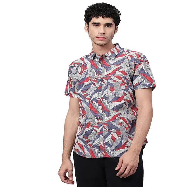 50% cotton 50% polyester check flannel  Vacation shirt for men with different color, sizes are available