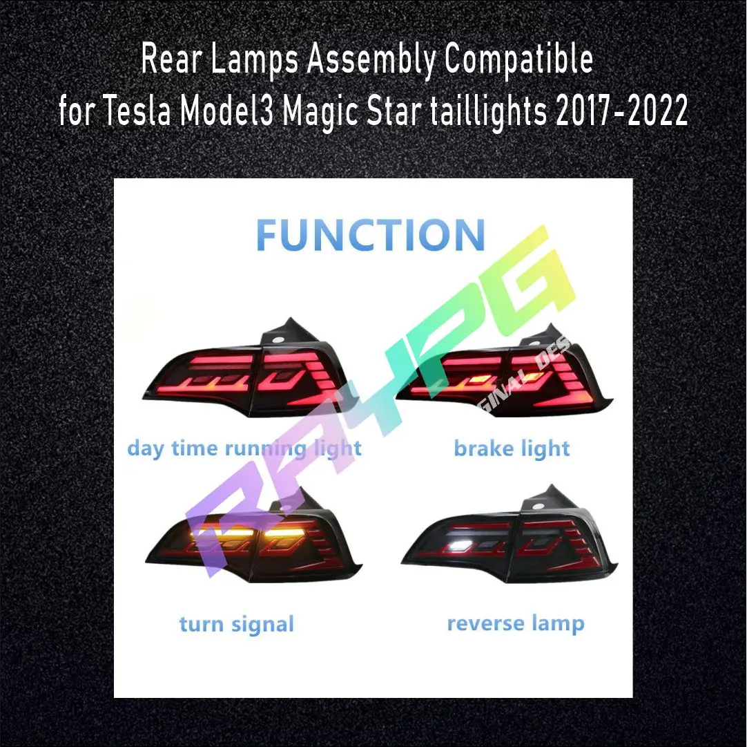 LED Tail Lights Rear Lamps For Tesla Model 3 2017 2018 2019 2020 2021 2022