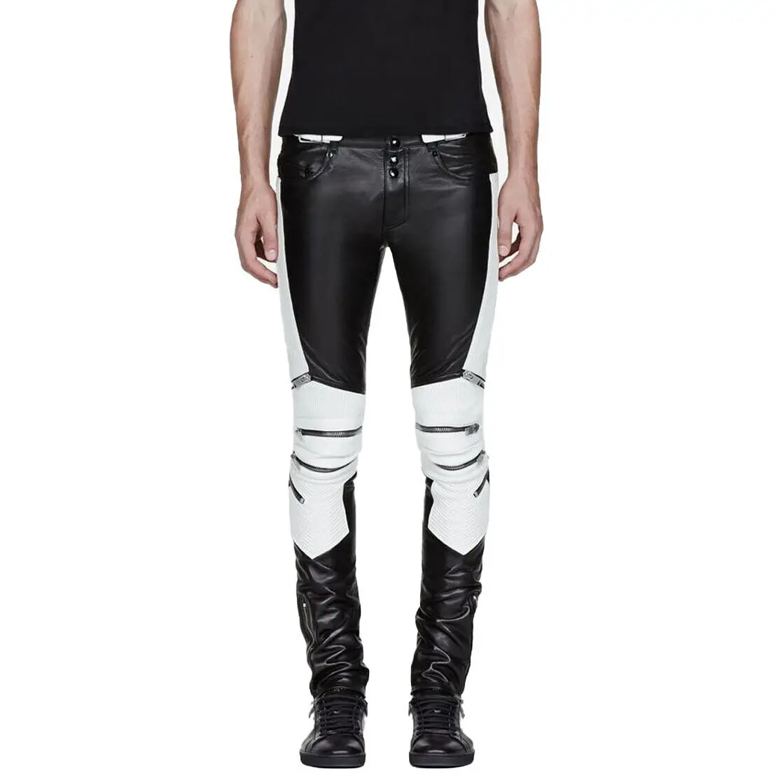 Top quality light weight faux leather men joggers pants wholesale price trousers customized color joggers pent men By Power Hint