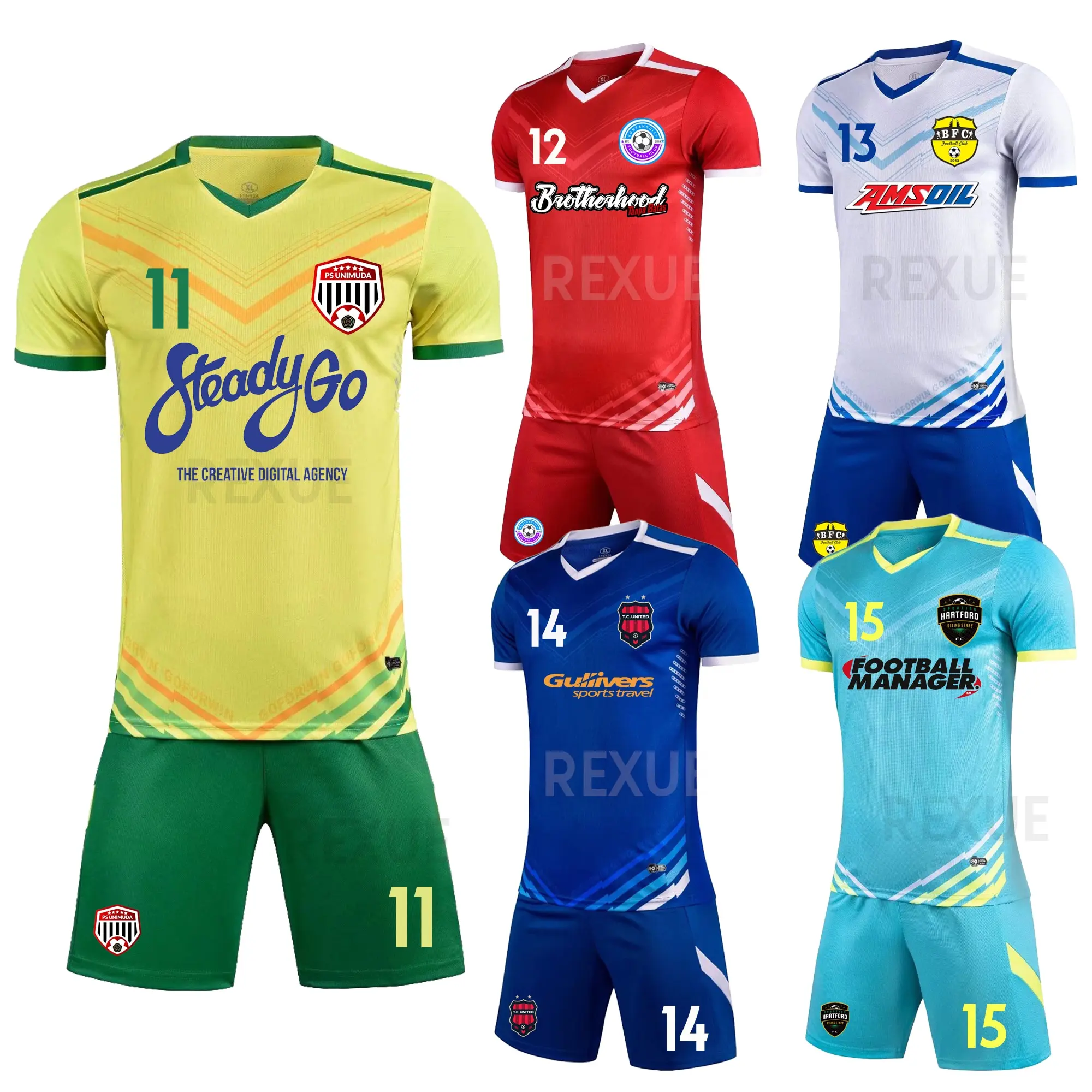 Top Sponsor Listing Soccer Uniforms Thai Quality Wholesale Football Shirt Adult Kids Soccer Uniforms Cheap France Soccer Jersey