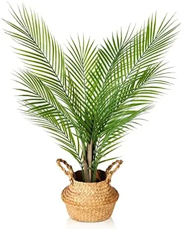 Potted Palmera Plastic Chrysalidocarpus Lutescens Plant Bonsai Artificial Kwai Palm Tree Customizing Eco-friendly Everyday