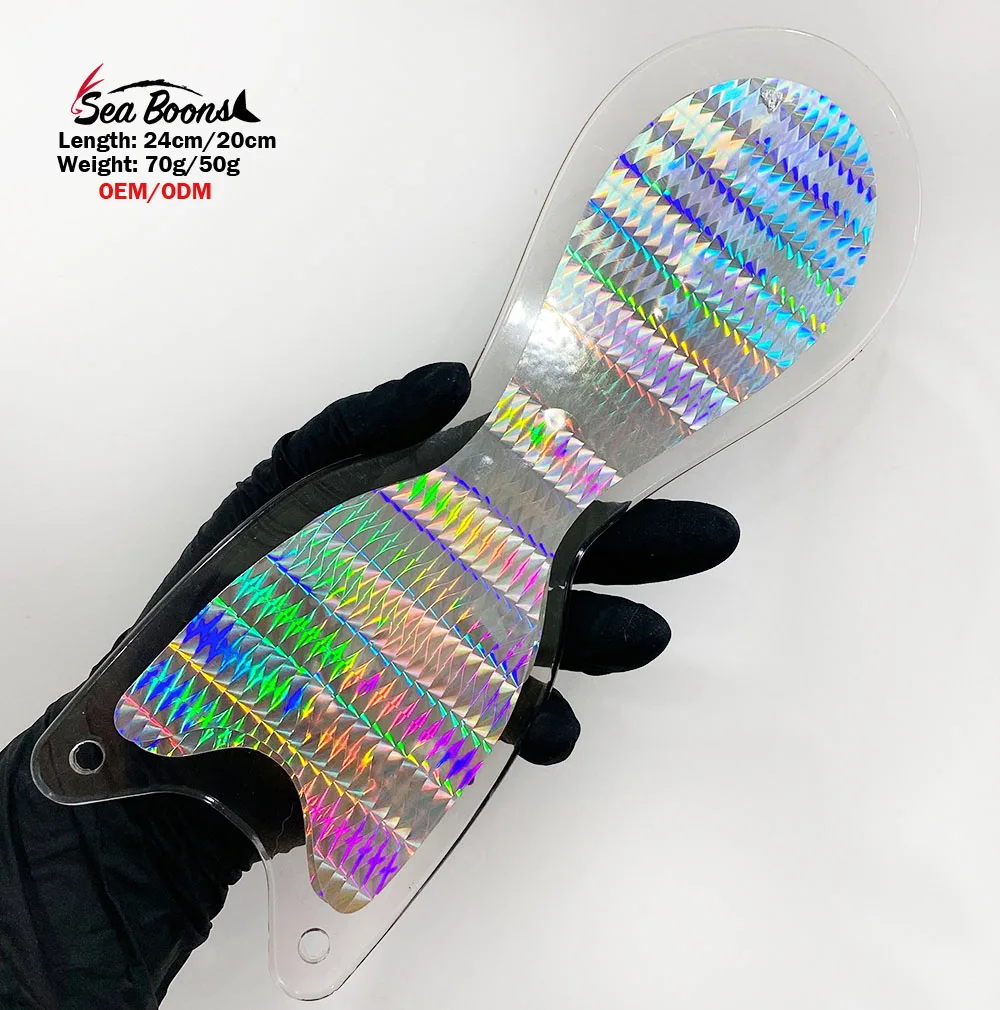 New 8in 9.5in Chrome Sliver Spin Fishing Spinner Trolling Lures Flasher Paddle Fish Shaped Blade Salmon Flasher