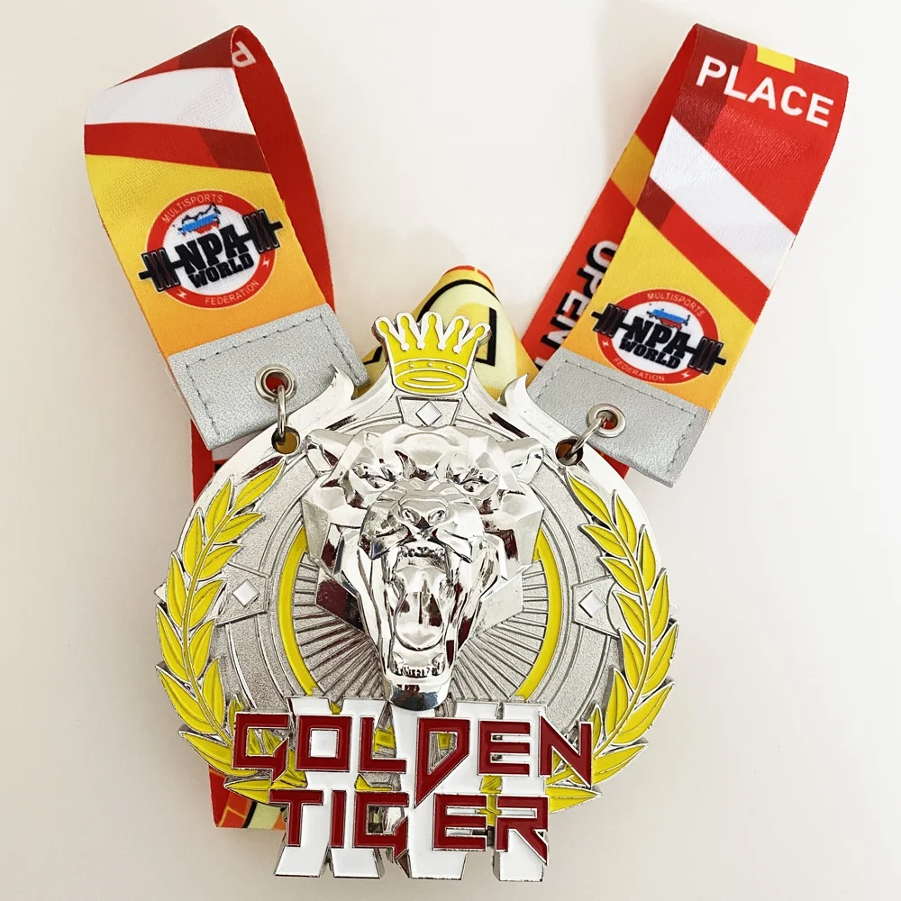 Wholesale Cheap Design Your Own Zinc Alloy 3D Silver Award Marathon Running Custom Metal Sport Medal