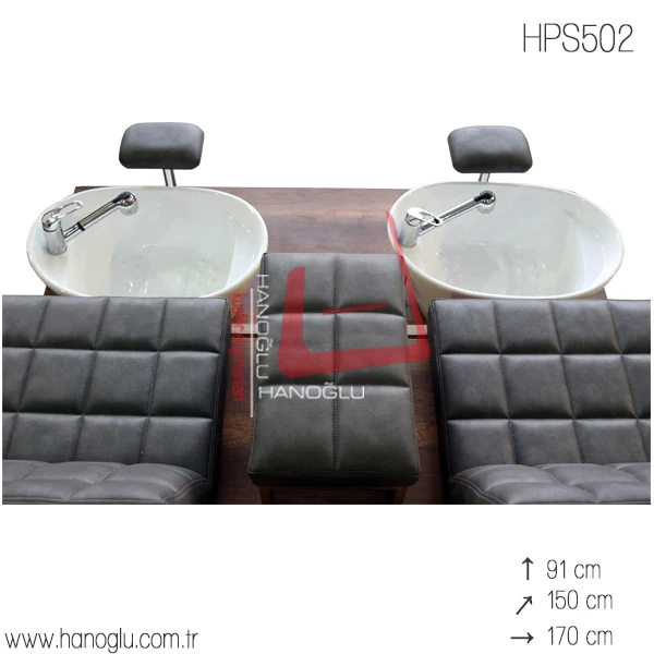 Wholesale Cheap Spa Chair Manicure Pedicure Chair Pair Set for Salon High Quality Salon Furniture Ceramic Basin Customized Color