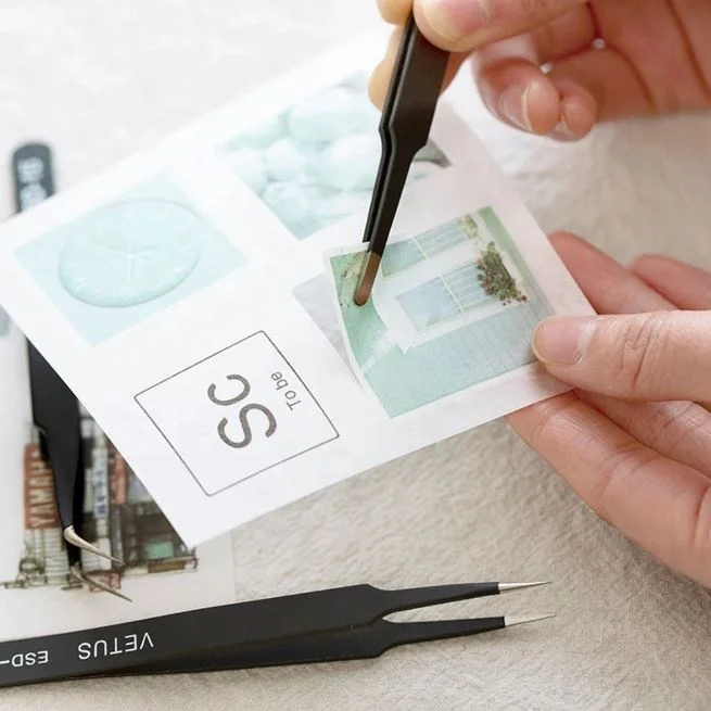 Stickers Tweezers Diary Deco Tweezers For Sticker Journal Stationery Tool Stainless Steel Tweezers Planner Supplies