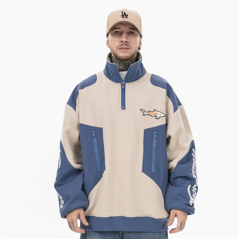 2024 Новые Цветные Лоскутные толстовки с капюшоном на молнии плюс флисовая вышитая Толстовка заказ