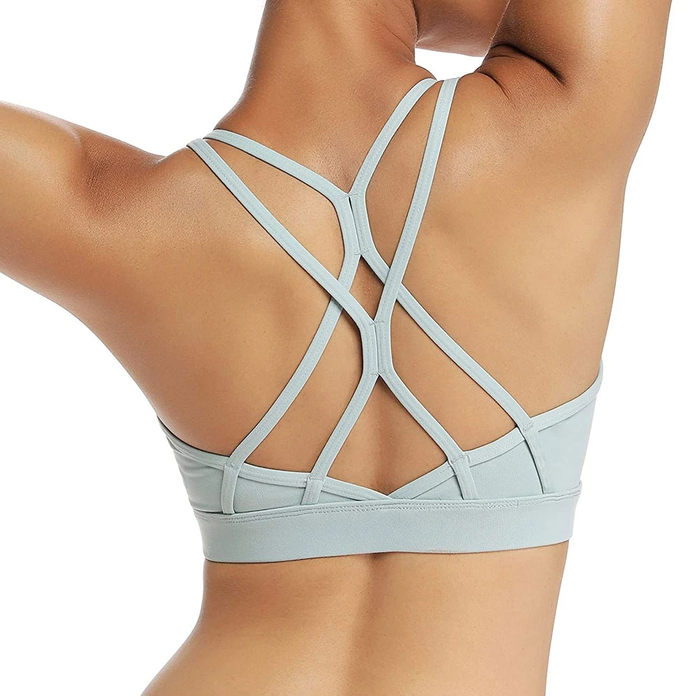 Women Casual Wear Top Customized Fitness Clothing Sports Bra New Plain Blank Yoga Wear Sportswear Bra For Ladies