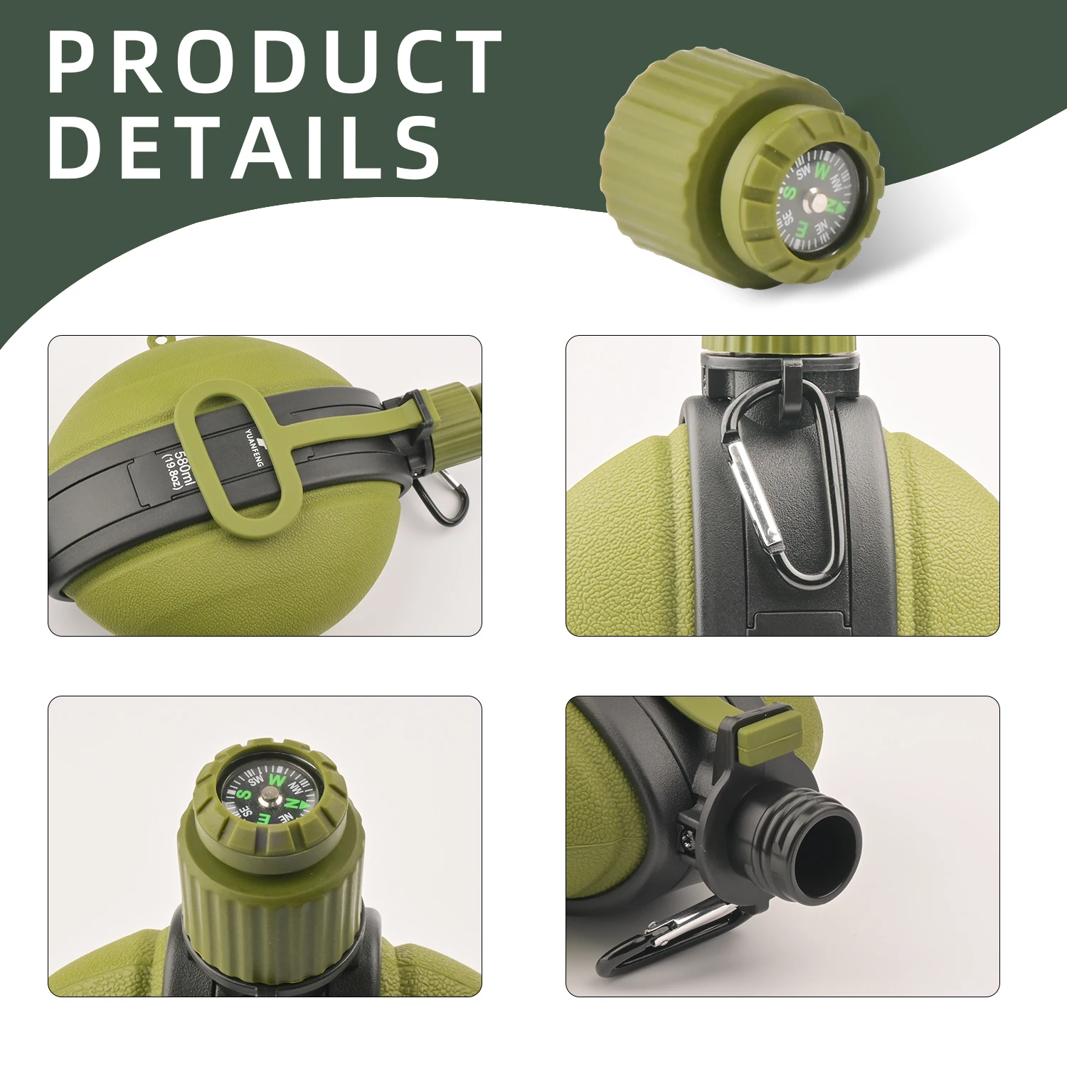Sport Gym Drink Bottle Foldable Portable BPA free 100% Food Grade Silicone Collapsible Outdoor Water Bottle