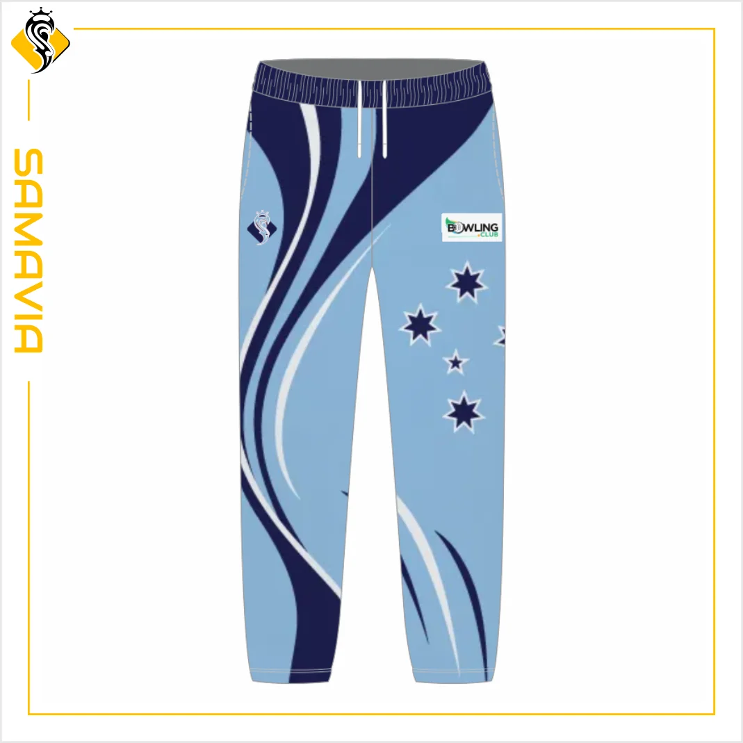 SAMAVIA Industry Custom Lawn Bowls Trousers for Men and Women Durable Lawn Bowls Trousers with Fade-Resistant Colors