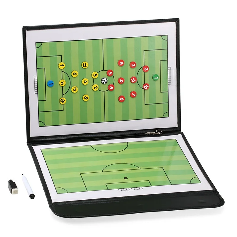 Factory Wholesale Portable Foldable Magnetic Soccer Coach Board Football Coaching Tactical Board With Whiteboard Marker Pen