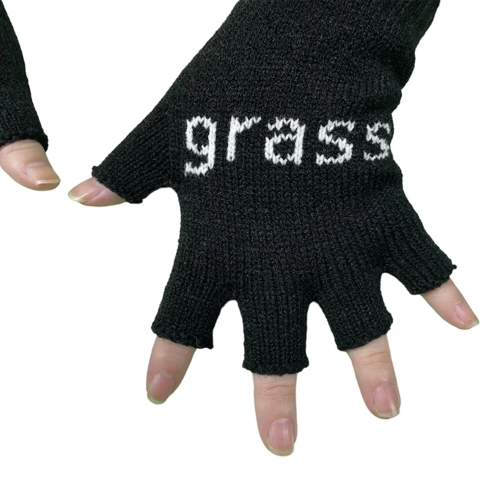 fingerless custom gloves with logo