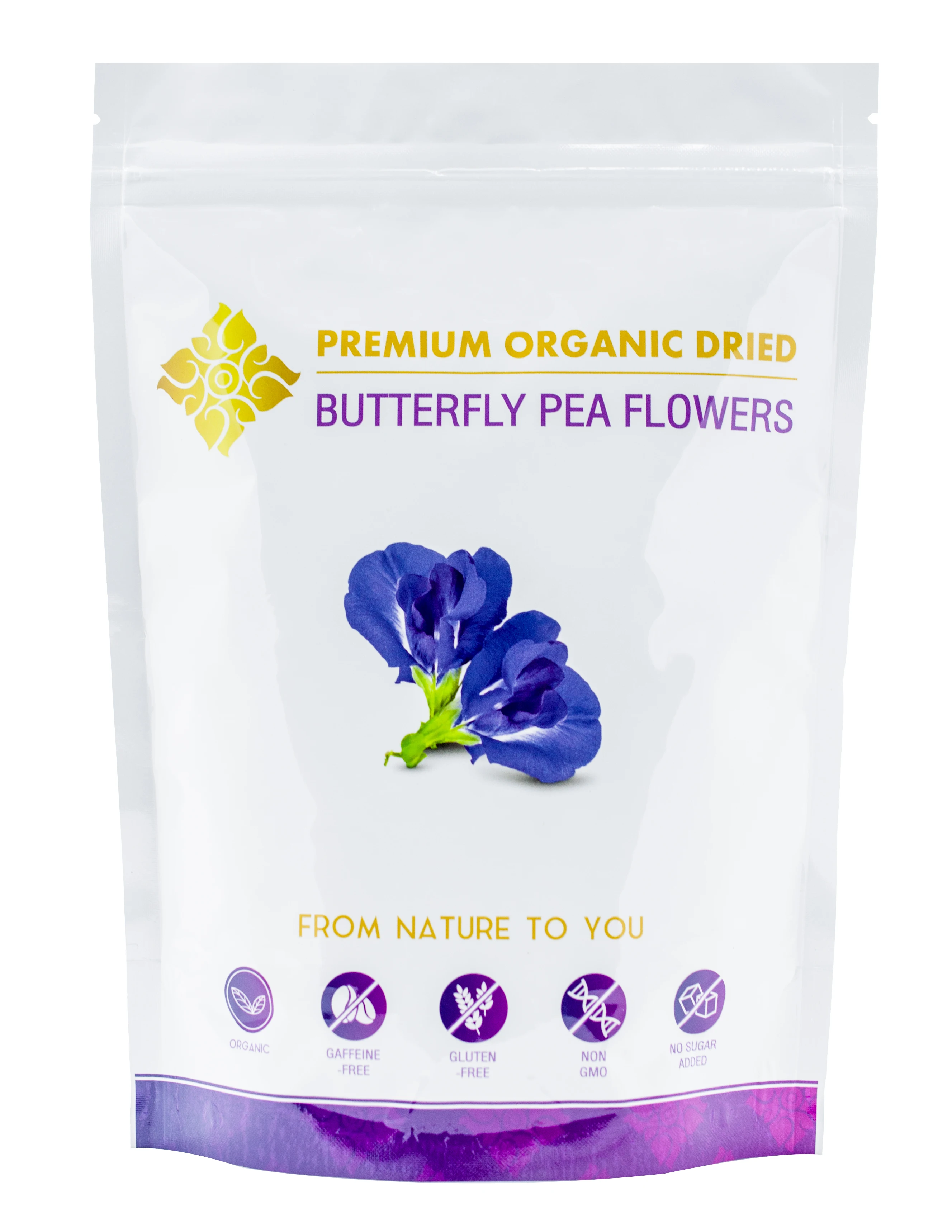 Organic Butterfly Pea Tea-Natural Pure Herbal Herb Healthy Flat Tummy Slimming Tea Dried Blue Flower [Matcha Box Chamomile Raw]