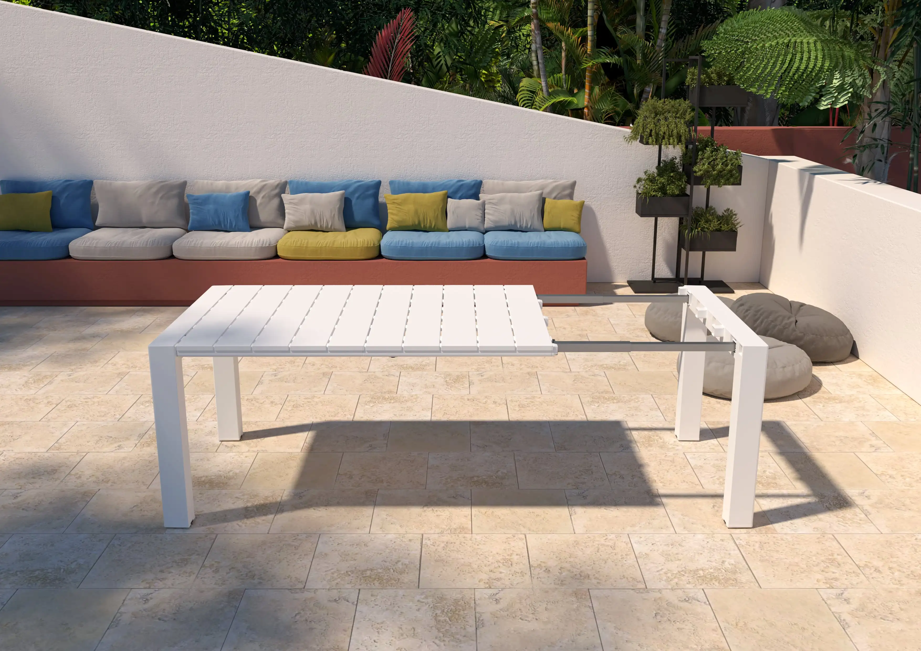 Italian High Quality Environmentally Friendly Outdoor Dining Table for Camping Beach Patio & Picnic Use in HORECA Decoration