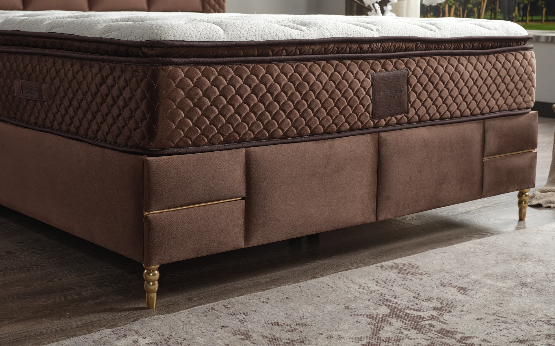 Luxury Design Comfort Fabric Single Headboard Platform King Size Queen Double Bed Beds Hotel Bedroom Furniture Sets