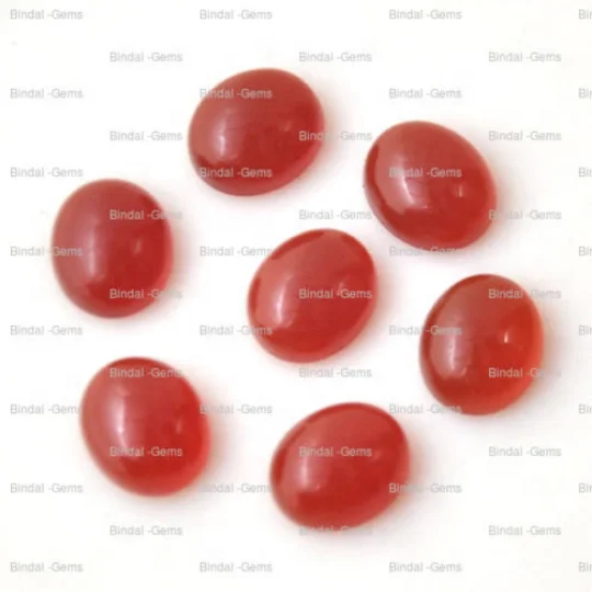 Newest Collection Red Onyx Shape Oval Gemstone Loose Cabochon Fine Jewellery Stone For Jewellery Making