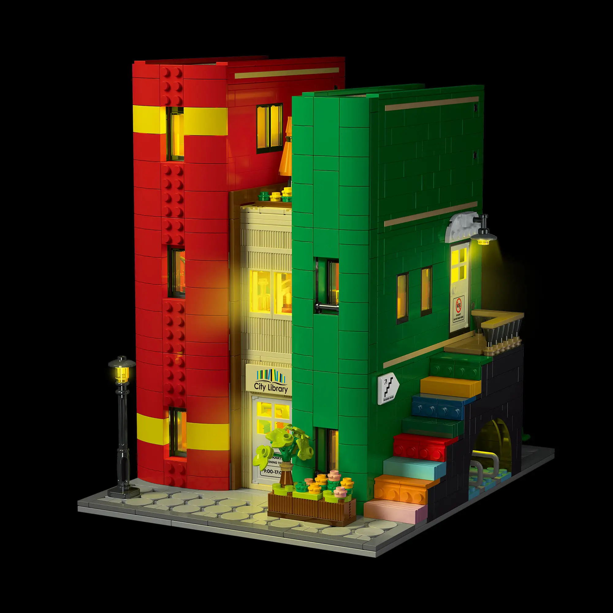 New Arrival 2024 Kid Toy DIY Architecture Building Block Set Assembly Brick Mork 10211  City Library Building Set Hot Selling