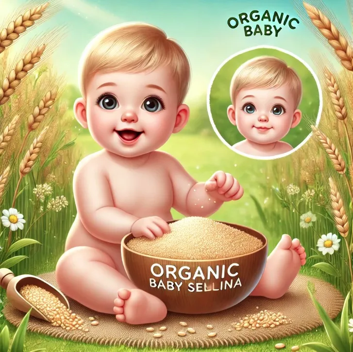 Organic Baby Semolina Premium Quality Nutritious & Safe for Infants  Natural Ingredients Ideal for Baby Food 300 Gr pure
