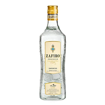 Premium Gin Zafiro Alcohol Traditional Method Natural Botanicals Bottle Packaging Blended Spanish Gin Special Gin Spirits