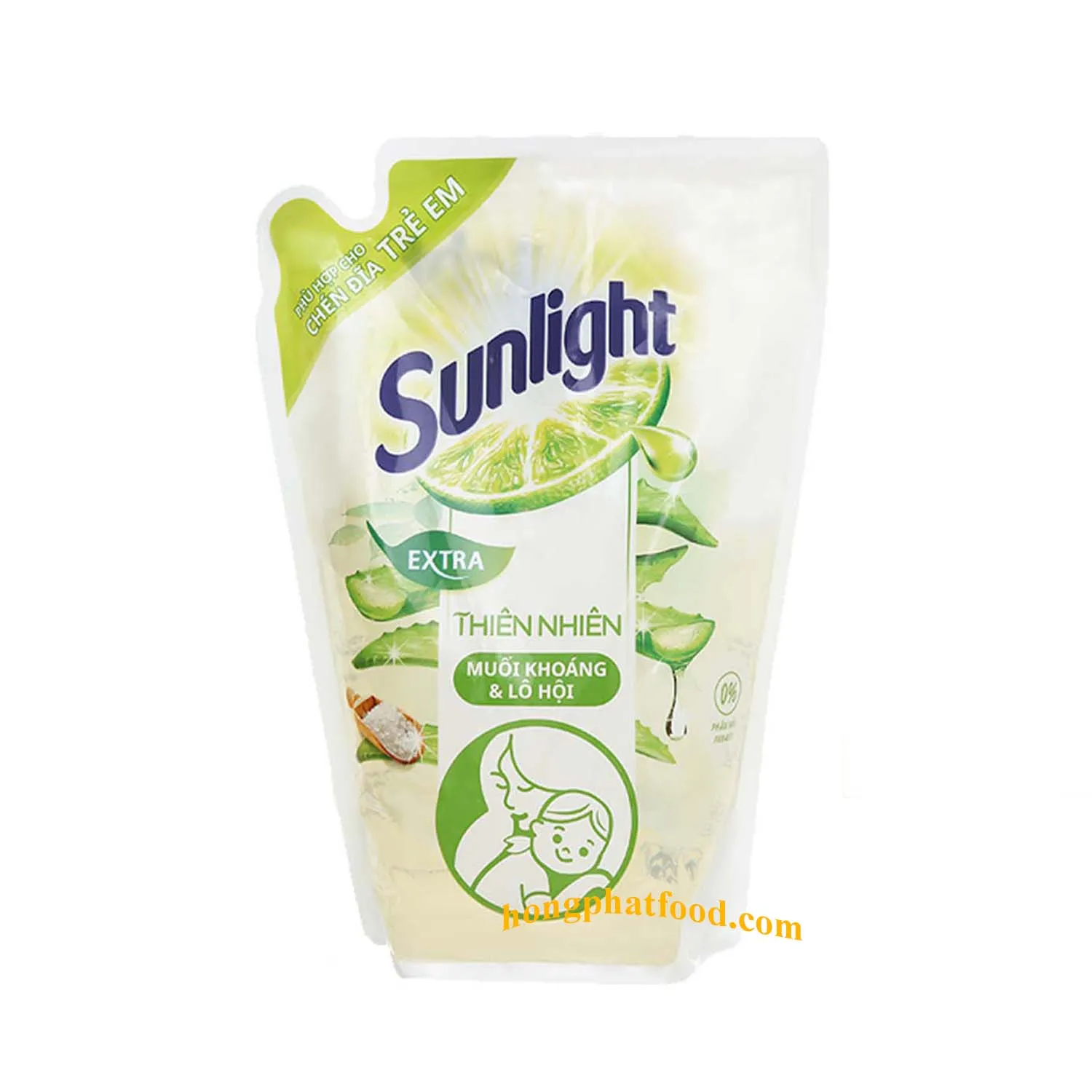 Free sample Sunligh-t Dishwashing Liquid bag 2.1kg extract mineral salts and aloe vera detergent dish washing soap from Vietnam