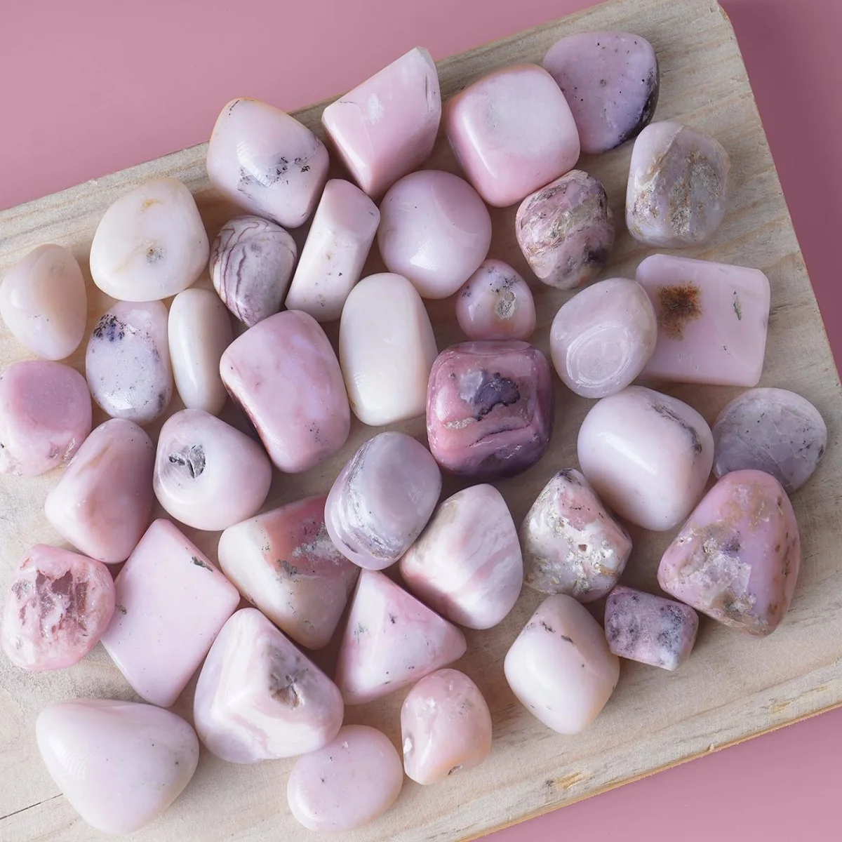 Natural crystal wholesale Gemstones Top selling  Pink Opal Tumble  stone Beautiful super Quality