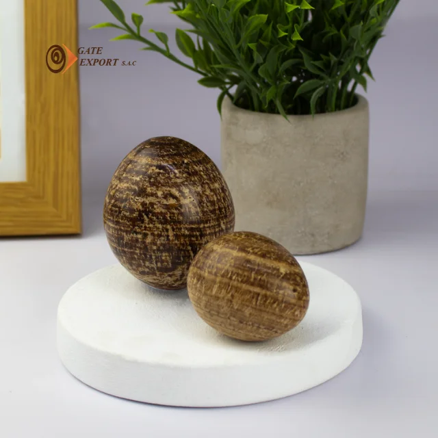 BEST ARAGONITE STONE EGG SHAPE HANDMADE/ARTISAN/CRAFT/STONECRAFT/HANDICRAFT/TEMPLE/HAPPINESS/PURITY/SERENITY