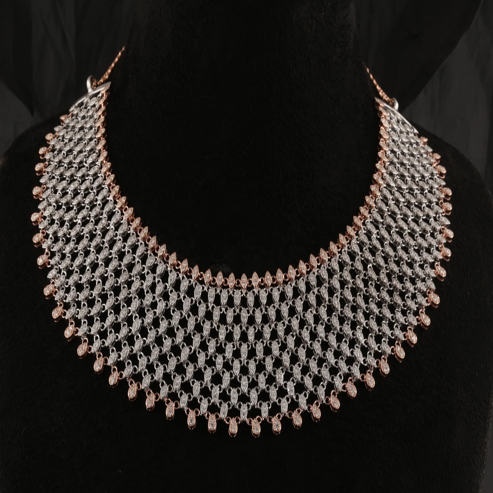 925 Silver Lab Grown VVS Diamonds Bridal Necklace 3mm 4mm Bracelet Spring Clasp Women Chain Necklaces At Affordable Price India