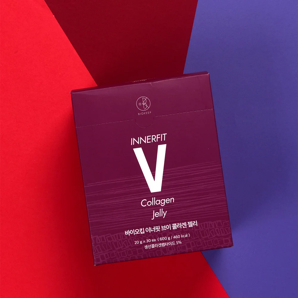 Коллагеновое желе BIOKEEP INNERFIT V с содержанием 1000 мг рыбьего коллагена с низким молекулярным весом для эластичности кожи