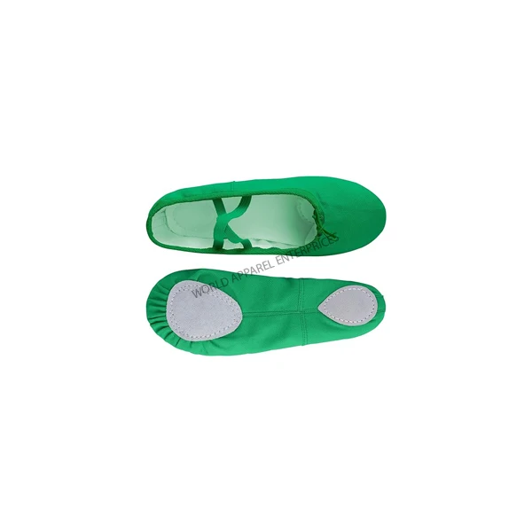 Wholesale Oem Green Ballet Shoes Stretch Canvas Dancing Shoes Practice Wear For Women
