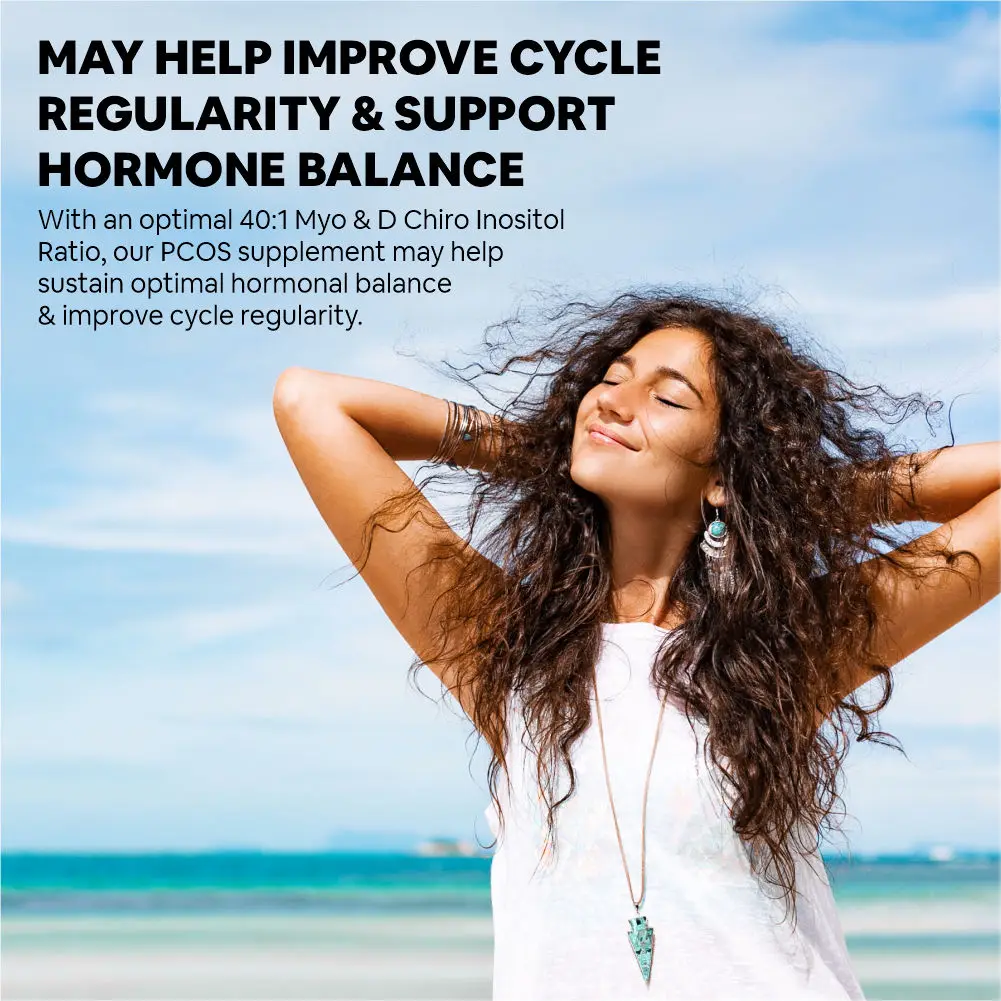 PCOS gummies vitamins For Women 40:1 Myo-Inositol tablets which supports hormone balance Fertility health - Orange Flavour