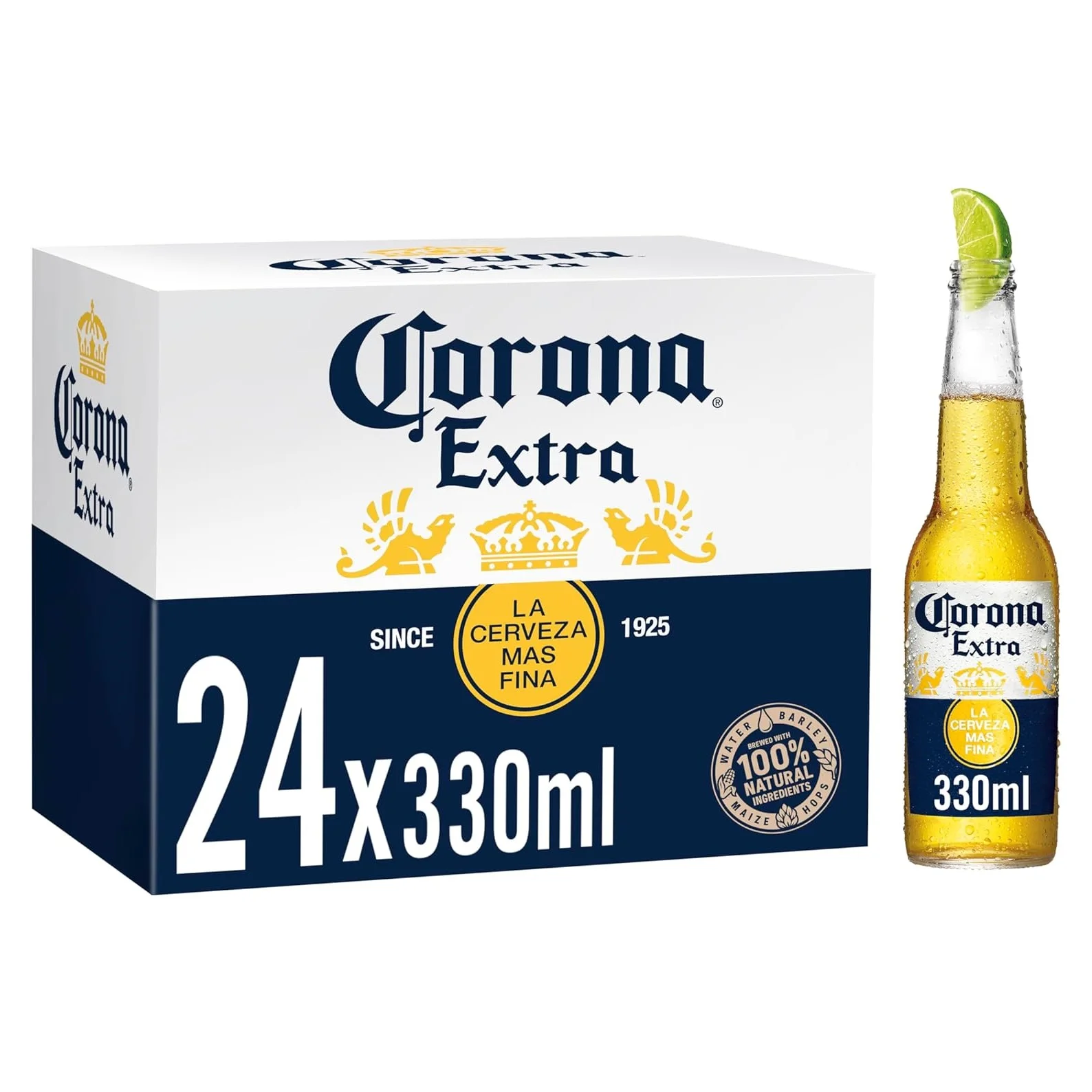 Premium Coronas Beer - 6-Pack Bottles, 12oz, 4.6% ABV