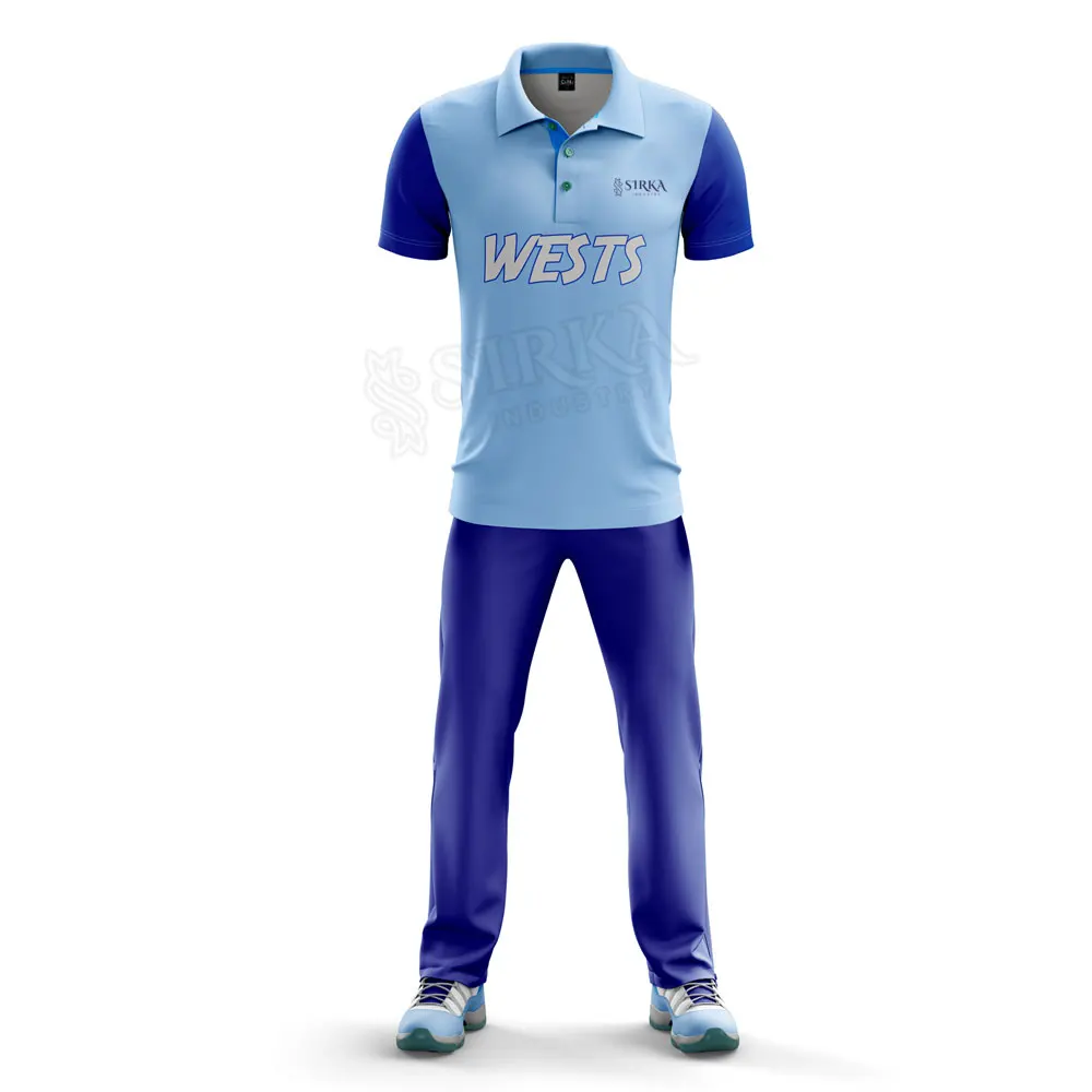 New Team Sublimation Cricket Uniform Custom Cricket Uniform Kit T Shirt and Trouser Custom Cricket