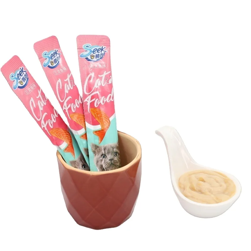 Pet Cat Creamy Snack Pouch Food Delicious Liquid Cat Licking Treats