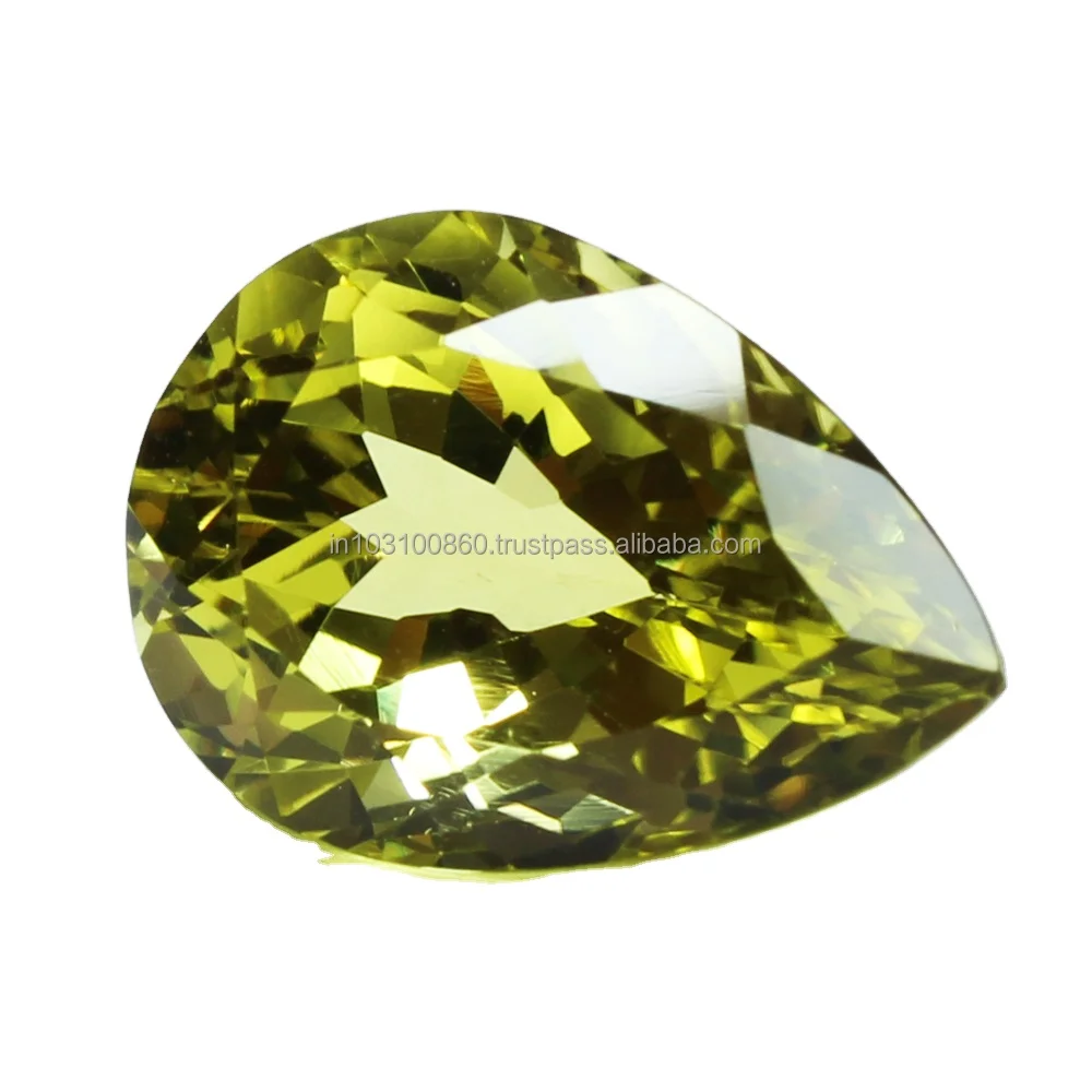 Hot Selling Natural Rarest Found Lemon Quartz Teardrop Shape Pear Cut Loose Yellow for Jewelry Making Use Bulk OEM